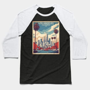 Los Angeles United States of America Tourism Vintage Poster Baseball T-Shirt